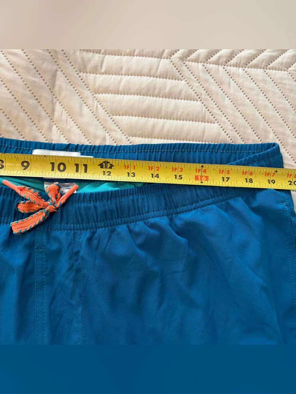 Ingear Men's Teal Swim Trunks with Contrast Drawstring Size XXL